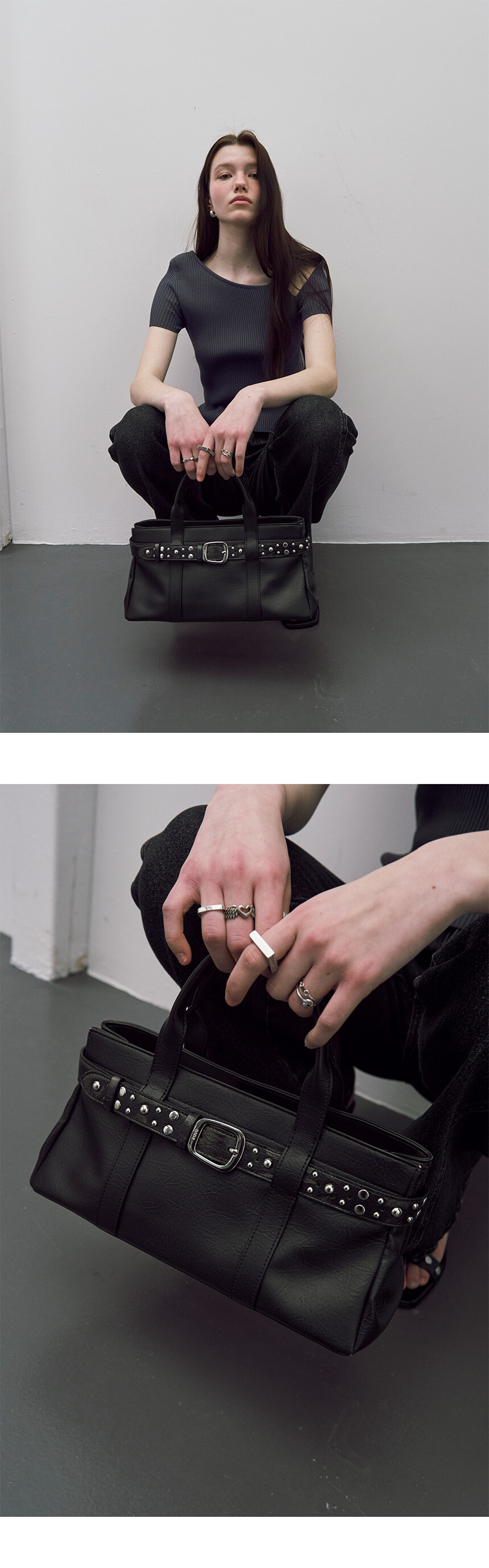●RAIVE● Lykke Tote in Black UB5SA077-10 Lykke Tote in Black UB5SA077-10 - RAIVE