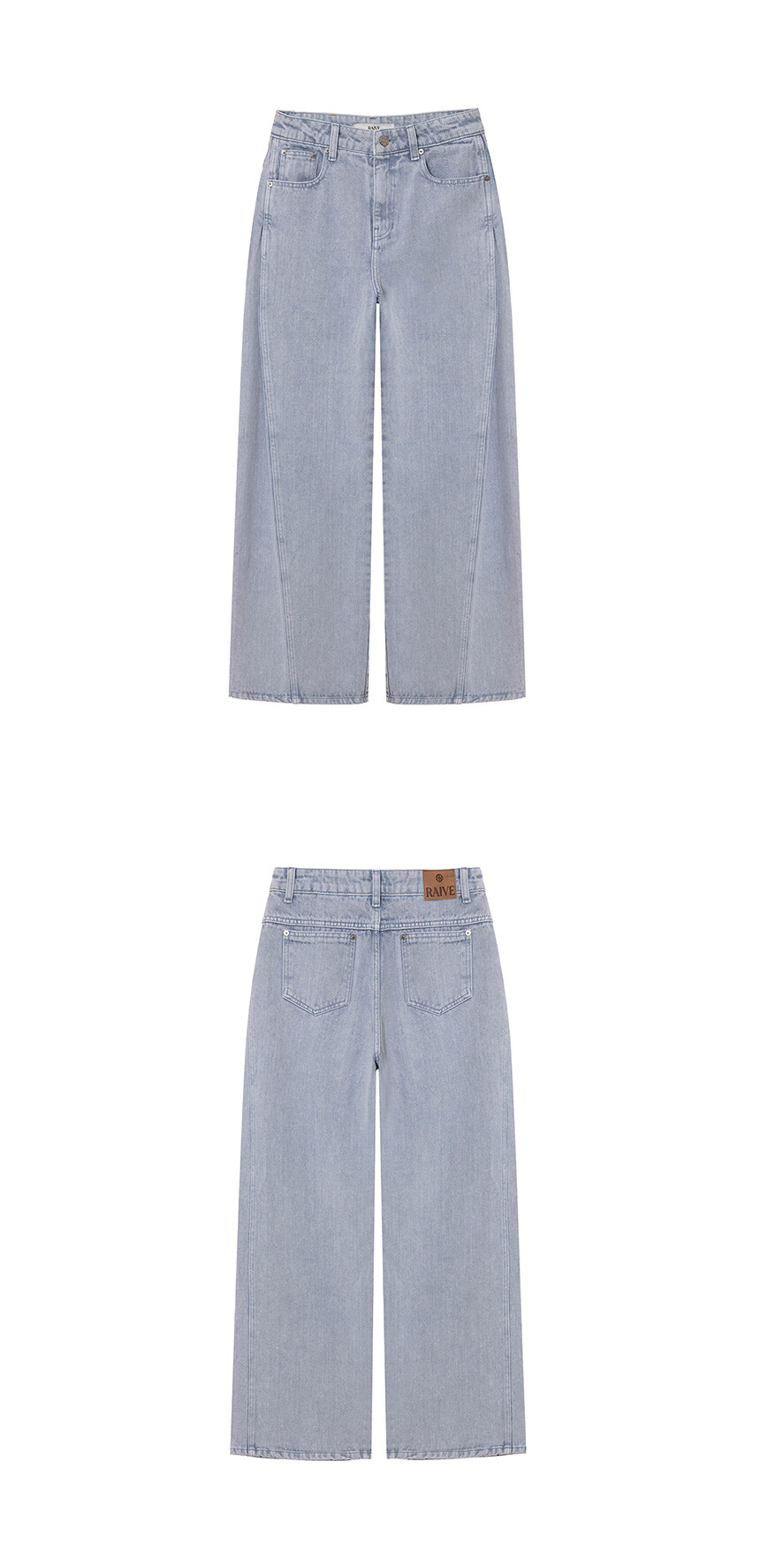 ★RAIVE★ Vintage Wide Denim Pants in Blue VJ5SL40322 Vintage Wide Denim Pants in Blue VJ5SL403-22 - 레이브