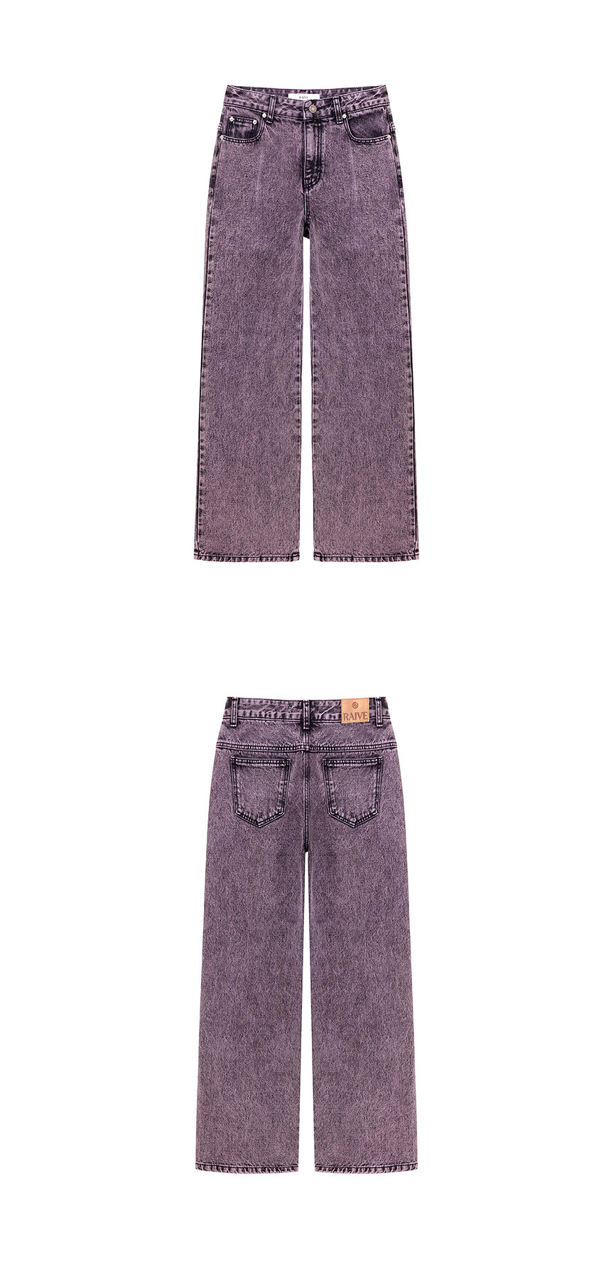 Purple Colored Denim Pants in Purple VJ5SL404-82 - 레이브