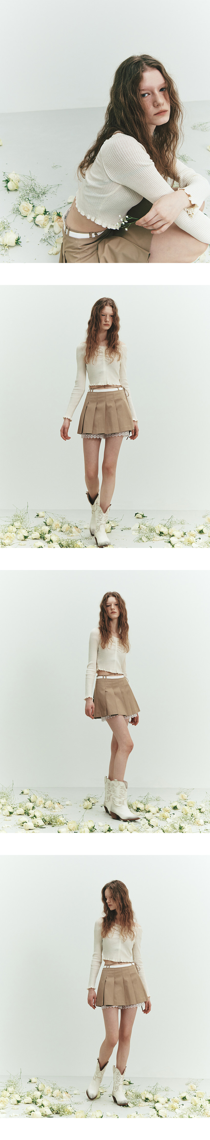 Off Shoulder String Knit in Ivory VK5SP114-03 | RAIVE