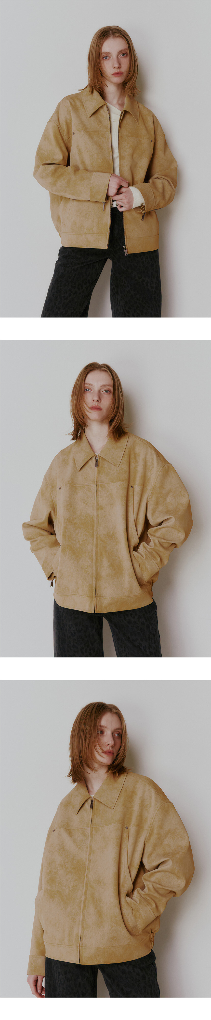 ★RAIVE★ Overfit Suede Jacket in Beige VL5SM02391 Raive-Overfit Suede Jacket in Beige VL5SM023-91│삼성물산