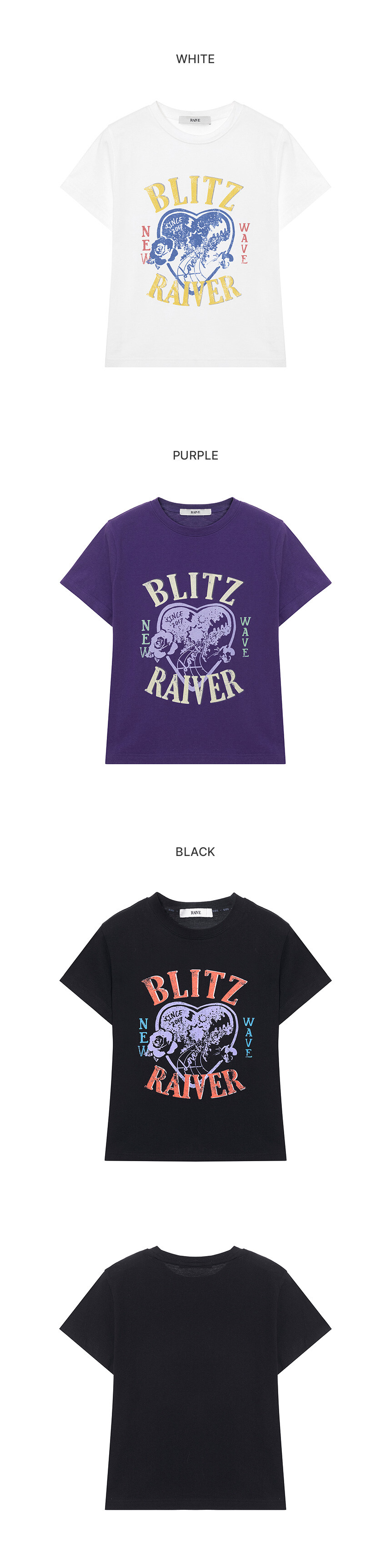 ★RAIVE★ Pop New BLITZ Graphic TShirt VW5ME603_3color 6/13 Pre-order) Pop New BLITZ Graphic T-Shirt