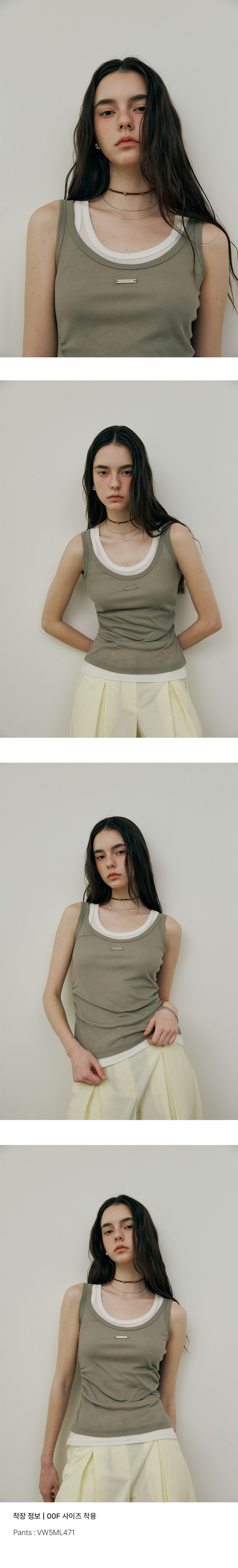 ★RAIVE★ Layered Sleeveless Top VW5ME606_4color 8/7 Pre-order) Layered Sleeveless Top VW5ME606_4color - RAIVE