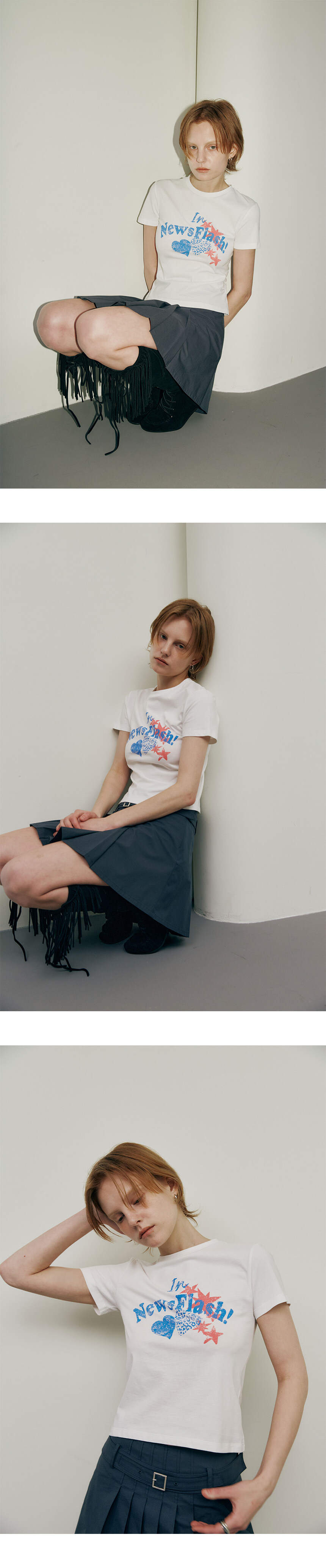 ●RAIVE● NEWSFLASH Grahpic T-shirt VW5ME613_3color ○RAIVE○ NEWSFLASH Grahpic T-shirt VW5ME613_3color (RAIVE/T