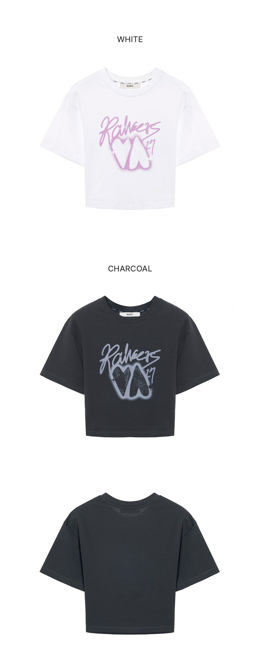 ●RAIVE● Blur Rose Graphic T-shirt VW5ME612_2color RAIVE ♥ Blur Rose Graphic T-shirt / 追跡付 Blur Rose
