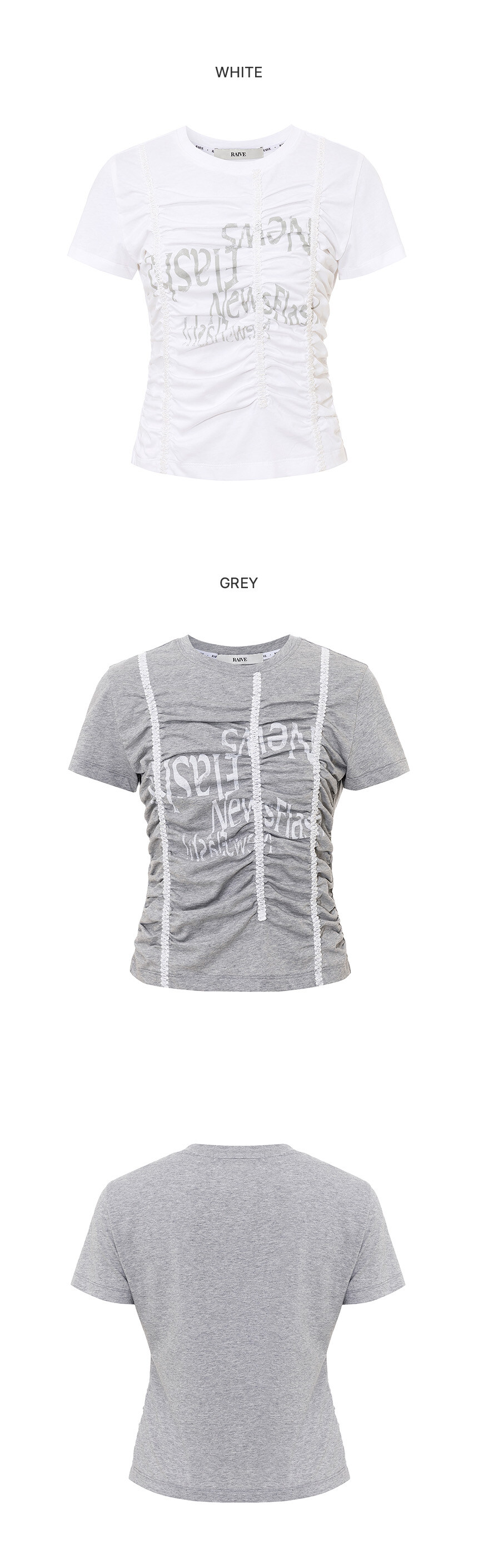 RAIVE ♥ Shirring Lace T-Shirt / 追跡付 Designer fashion, Seoul-fully created | W Concept