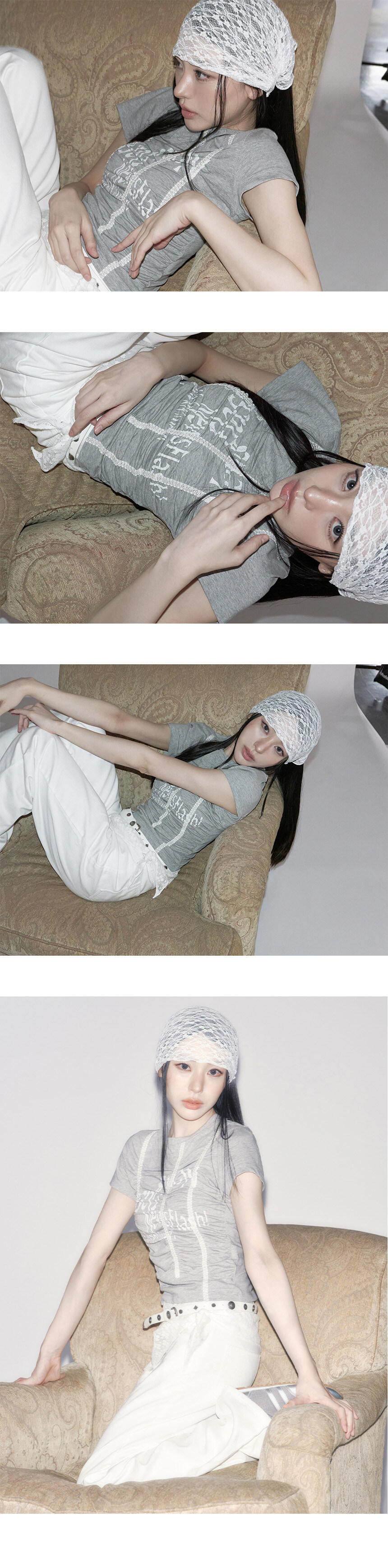 RAIVE ♥ Shirring Lace T-Shirt / 追跡付 Designer fashion, Seoul-fully created | W Concept