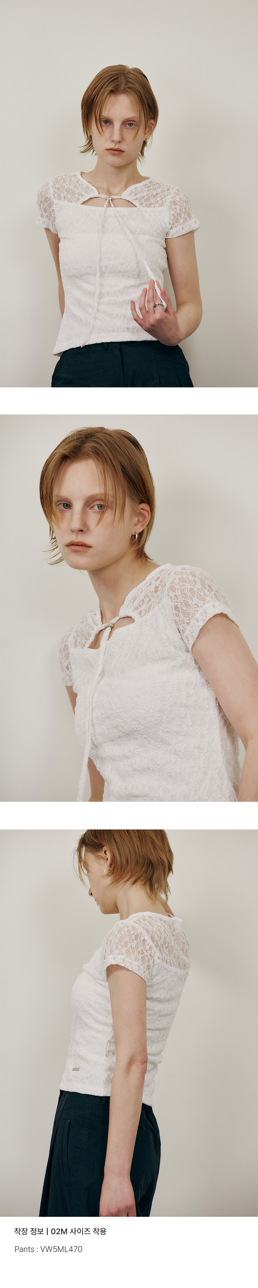 ●RAIVE● Lace Slim Top VW5ME623_2color Lace Slim Top VW5ME623_2color - RAIVE