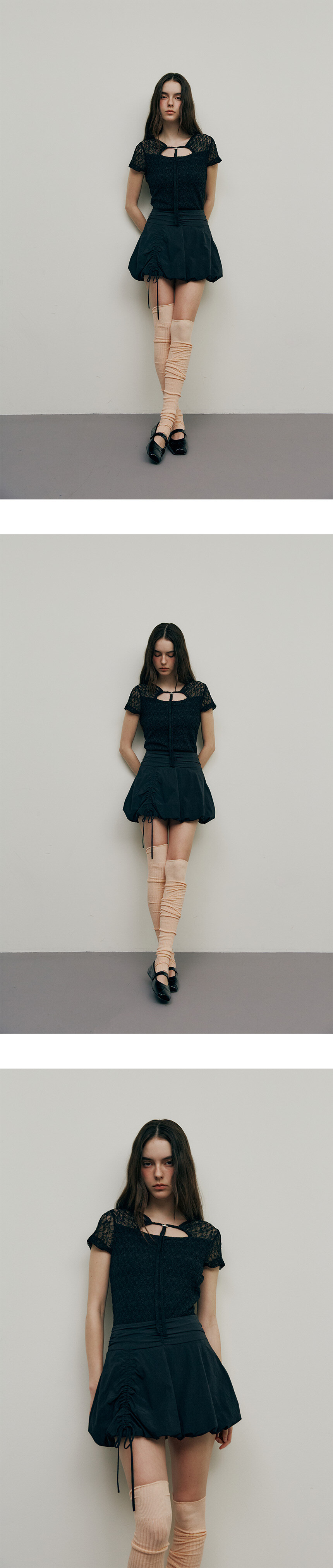 ●RAIVE● Lace Slim Top VW5ME623_2color 6/13 Pre-order) Lace Slim Top VW5ME623_2color - RAIVE