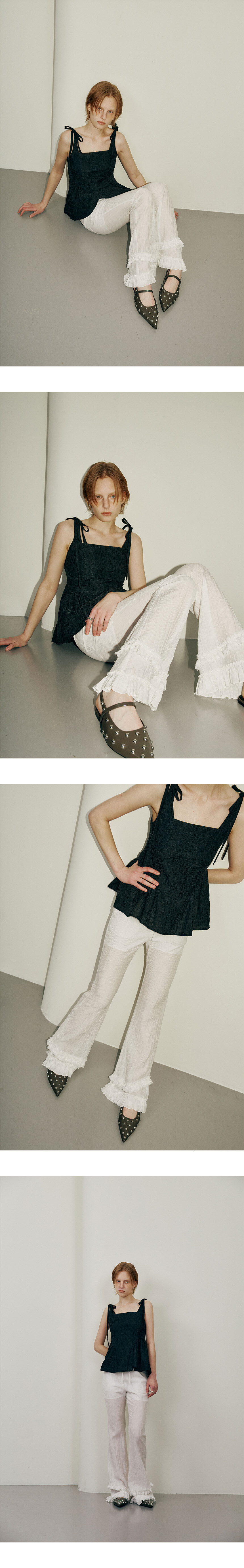 RAIVE ♥ Ruffled Hem Pants /追跡付 Ruffled Hem Pants VW5ML476_2color - RAIVE