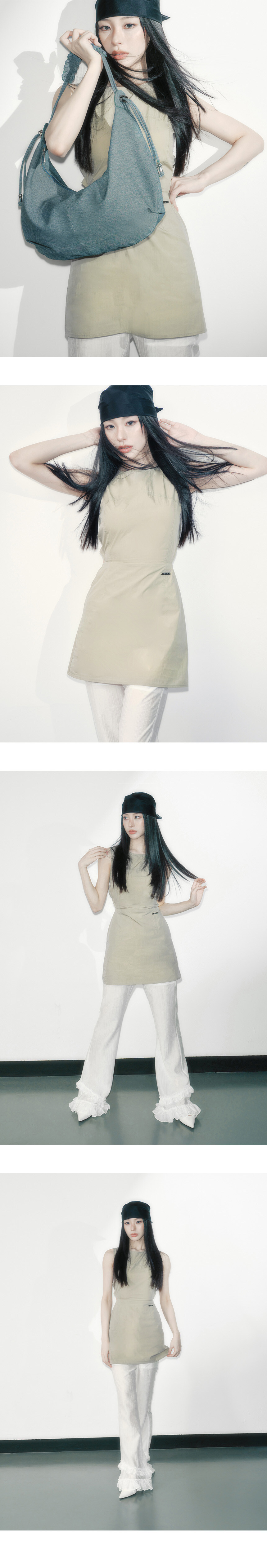 ★RAIVE★ Back Open Tie Mini Dress VW5MO198_2color Back Open Tie Mini Dress VW5MO198_2color - 레이브