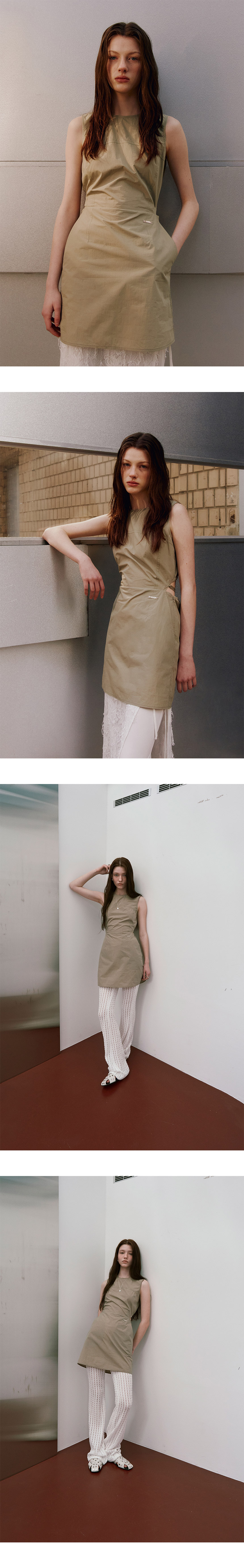 ★RAIVE★ Back Open Tie Mini Dress VW5MO198_2color Back Open Tie Mini Dress VW5MO198_2color - 레이브