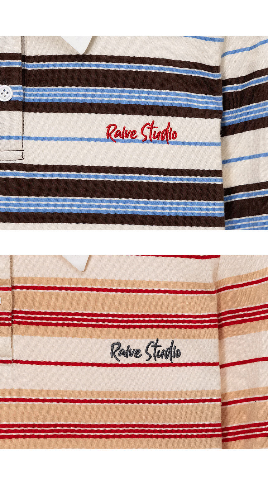 ●RAIVE● Slim fit Rugby T-Shirt VW5SE513_2color Slim fit Rugby T-Shirt VW5SE513_2color - RAIVE