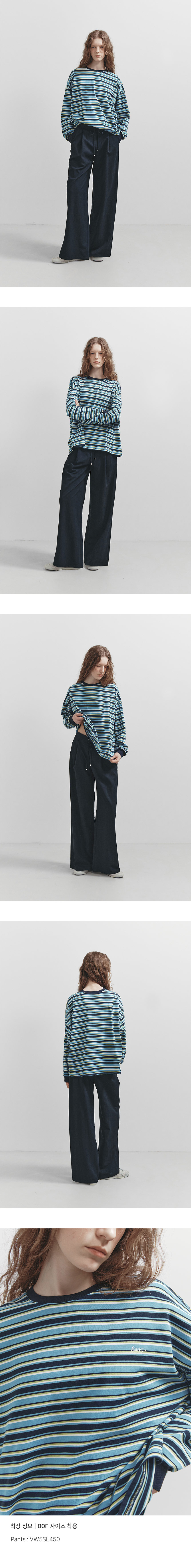 ●RAIVE● Stripe Overfit Long Sleeve T-shirt VW5SE515_3color Stripe Overfit Long Sleeve T-shirt VW5SE515_3color - 레이브