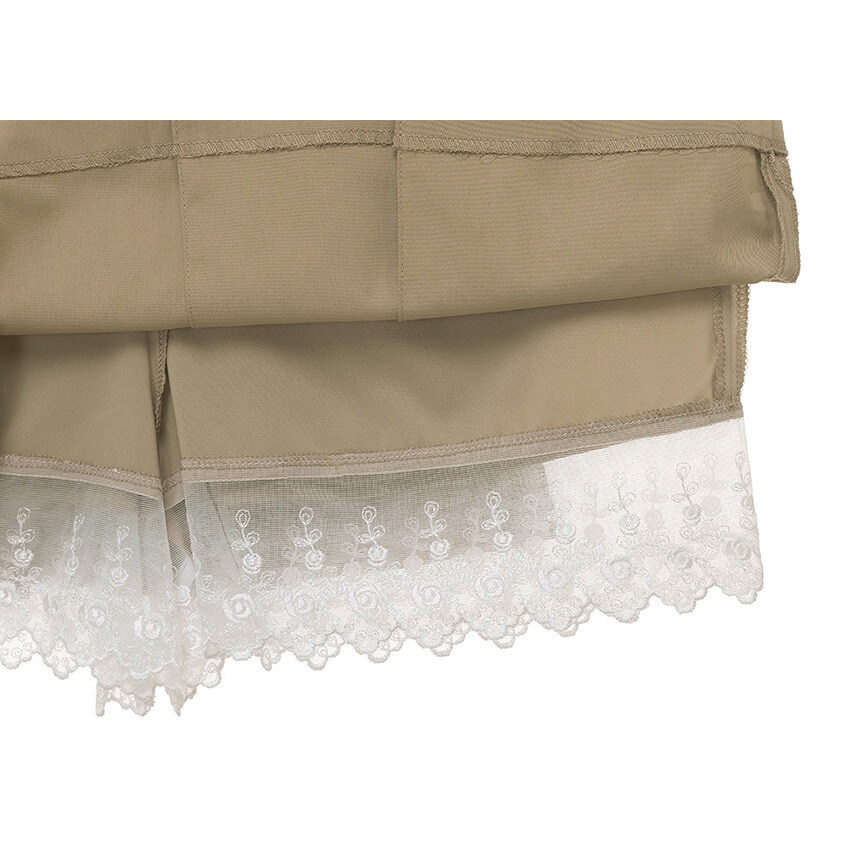 Lace Layered Pleats Skirt in Beige VW5SS461-91 - RAIVE